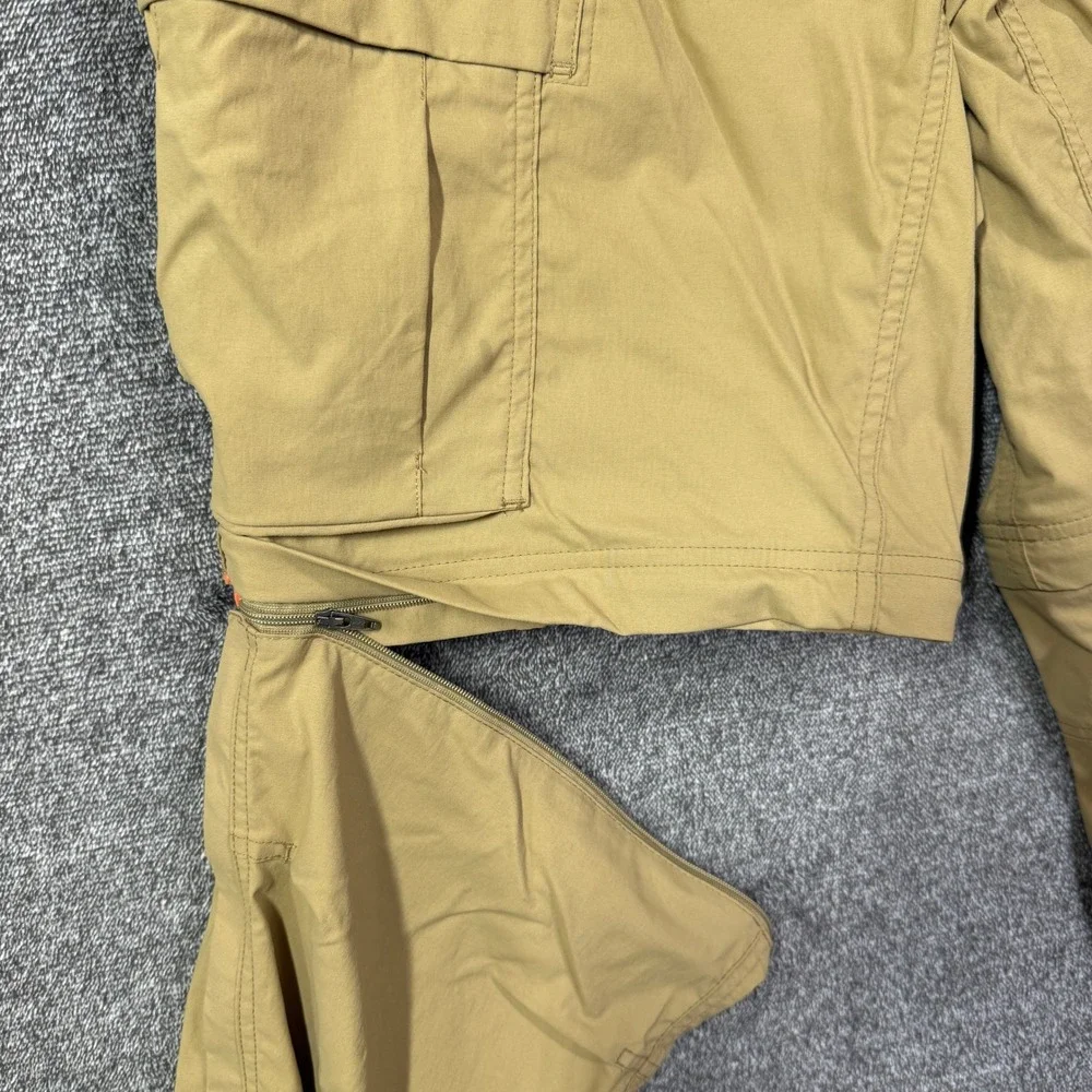 REI Co-op Sahara Convertible Hiking Pants Mens 34x32 Tan Cargo Zip Off Trail